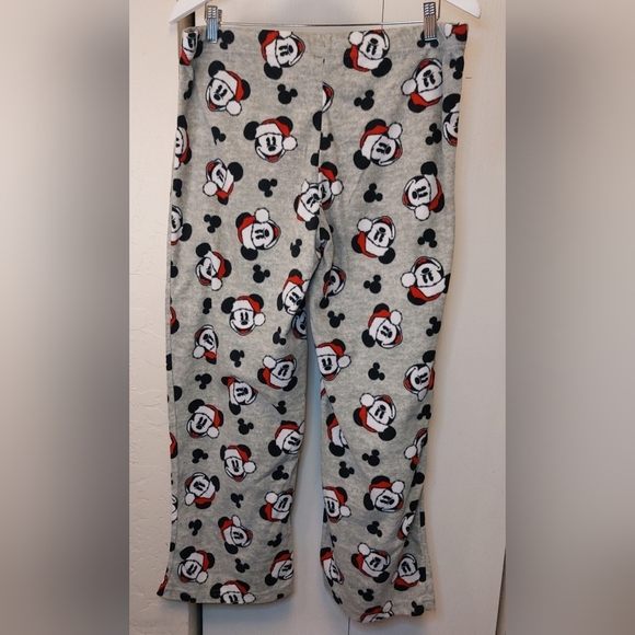 Disney Santa Mickey Mouse Fleece Lounge Pajama Pants Size XL Christmas Bottoms - Picture 2 of 7